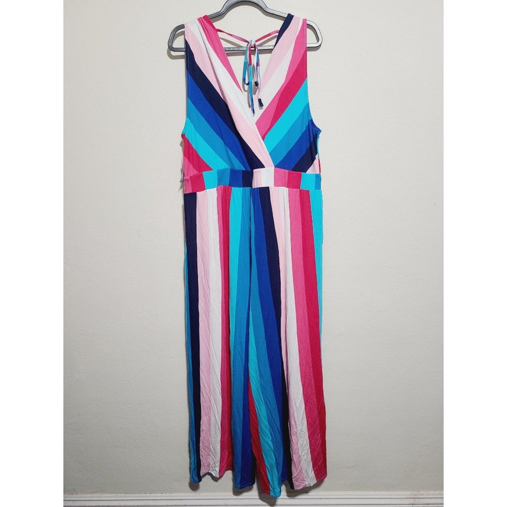 Colorful Striped Jumpsuit - Picture 2 of 7